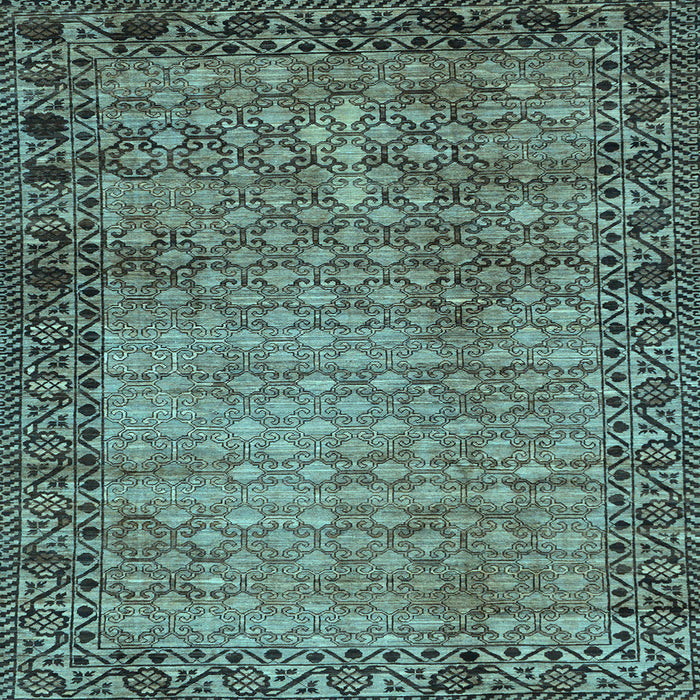 Square Southwestern Light Blue Country Rug, abs303lblu