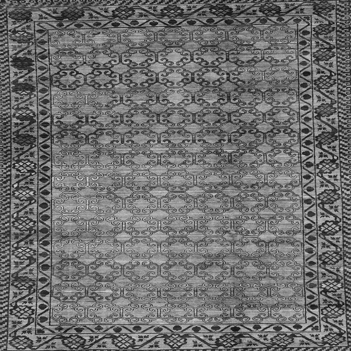 Square Southwestern Gray Country Rug, abs303gry