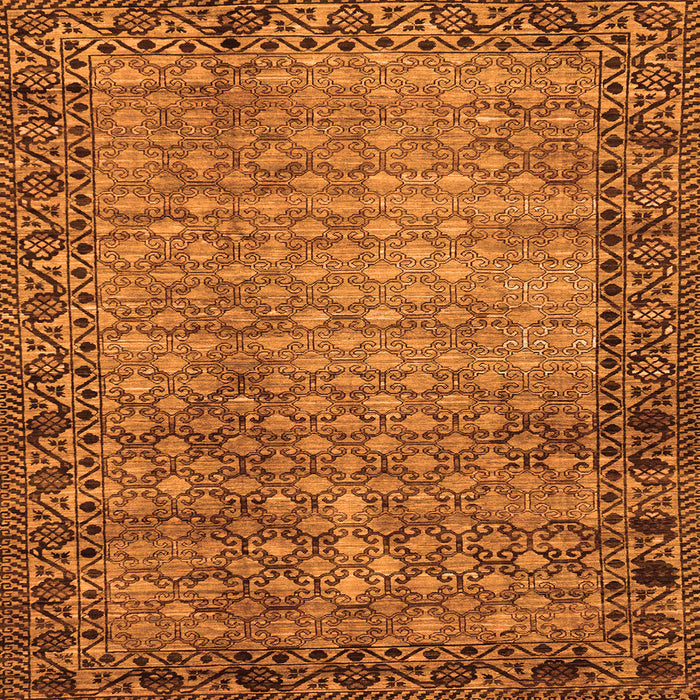 Square Southwestern Orange Country Rug, abs303org