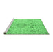 Sideview of Machine Washable Oriental Emerald Green Traditional Area Rugs, wshabs3040emgrn