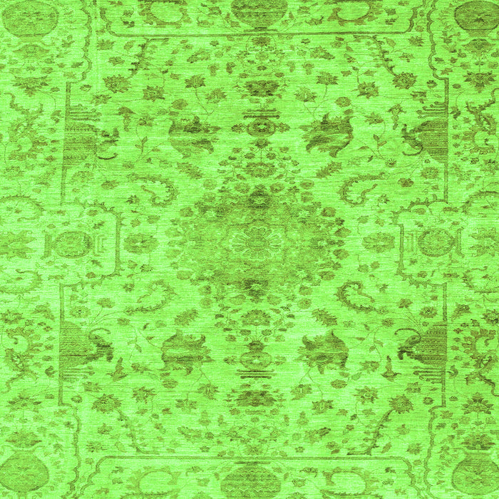 Square Machine Washable Oriental Green Traditional Area Rugs, wshabs3040grn