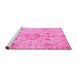 Sideview of Machine Washable Oriental Pink Traditional Rug, wshabs3040pnk