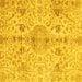 Square Oriental Yellow Traditional Rug, abs3040yw