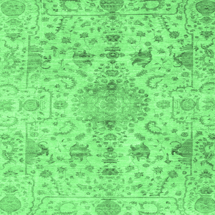 Square Oriental Emerald Green Traditional Rug, abs3040emgrn
