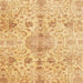 Square Abstract Chrome Gold Yellow Oriental Rug, abs3040