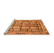 Sideview of Machine Washable Abstract Orange Modern Area Rugs, wshabs3041org