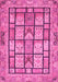 Machine Washable Abstract Pink Modern Rug, wshabs3041pnk