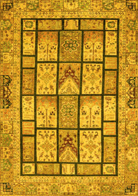 Abstract Yellow Modern Rug, abs3041yw