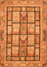 Machine Washable Abstract Orange Modern Area Rugs, wshabs3041org