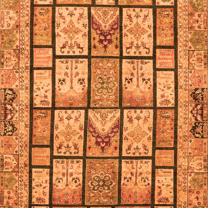 Machine Washable Abstract Orange Modern Area Rugs, wshabs3041org