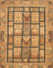 Abstract Saddle Brown Modern Rug, abs3041