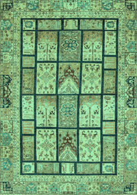 Abstract Turquoise Modern Rug, abs3041turq