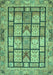 Abstract Turquoise Modern Rug, abs3041turq