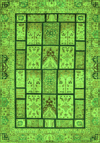 Abstract Green Modern Rug, abs3041grn