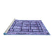 Sideview of Machine Washable Abstract Blue Modern Rug, wshabs3041blu