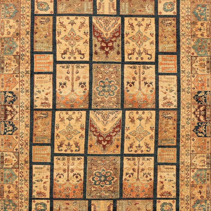 Machine Washable Abstract Saddle Brown Rug, wshabs3041