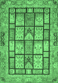 Abstract Emerald Green Modern Rug, abs3041emgrn