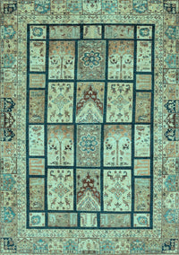 Abstract Light Blue Modern Rug, abs3041lblu