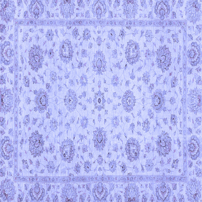 Square Machine Washable Oriental Blue Traditional Rug, wshabs3042blu