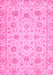 Machine Washable Oriental Pink Traditional Rug, wshabs3042pnk