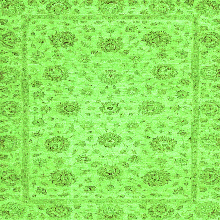 Square Oriental Green Traditional Rug, abs3042grn
