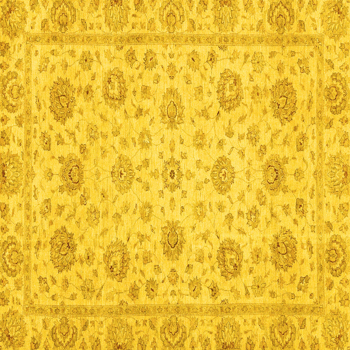 Square Oriental Yellow Traditional Rug, abs3042yw