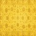 Square Oriental Yellow Traditional Rug, abs3042yw