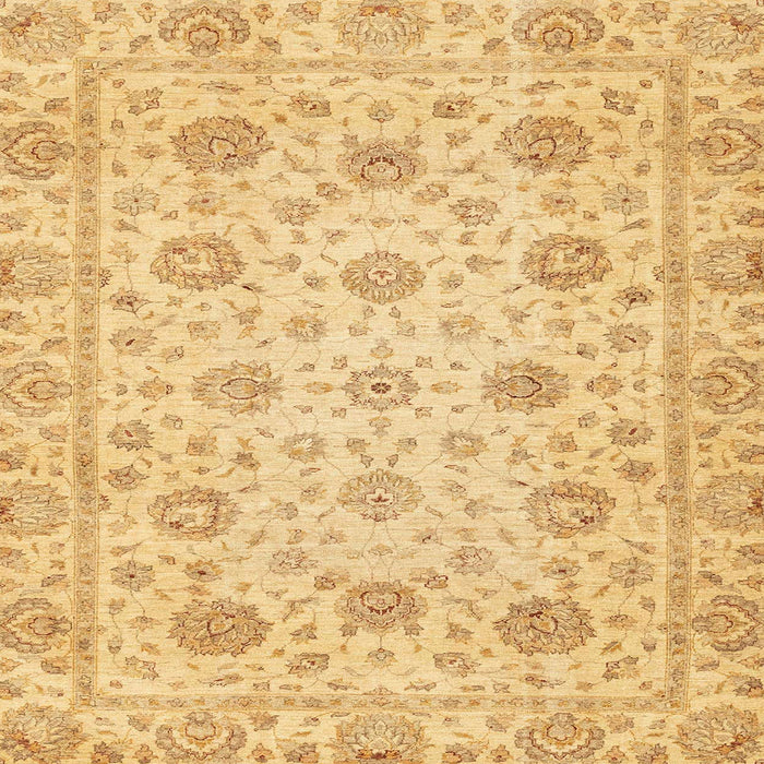 Square Machine Washable Abstract Yellow Rug, wshabs3042