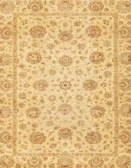 Machine Washable Abstract Yellow Rug, wshabs3042