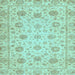 Square Oriental Light Blue Traditional Rug, abs3042lblu