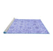 Sideview of Machine Washable Oriental Blue Traditional Rug, wshabs3042blu