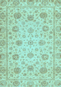 Oriental Light Blue Traditional Rug, abs3042lblu