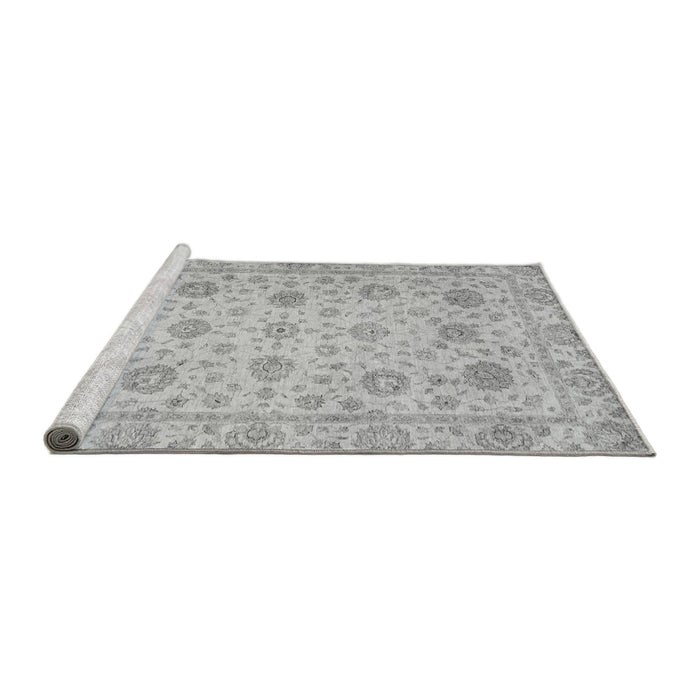 Sideview of Machine Washable Oriental Gray Traditional Rug, wshabs3042gry