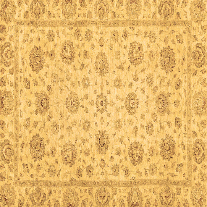 Square Machine Washable Oriental Brown Traditional Rug, wshabs3042brn