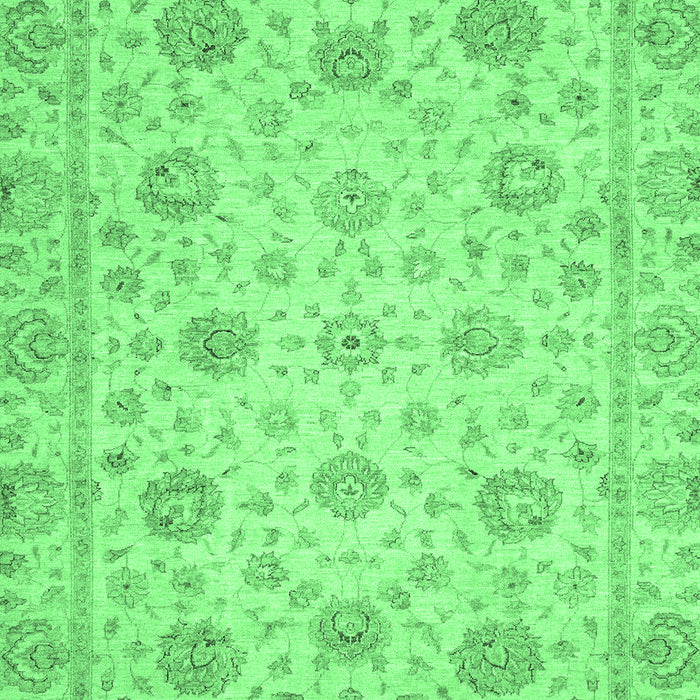 Machine Washable Oriental Emerald Green Traditional Area Rugs, wshabs3042emgrn
