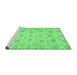 Sideview of Machine Washable Oriental Emerald Green Traditional Area Rugs, wshabs3042emgrn