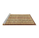 Sideview of Machine Washable Abstract Sienna Brown Rug, wshabs3043