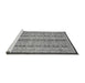 Sideview of Machine Washable Abstract Gray Modern Rug, wshabs3043gry