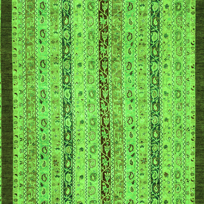 Machine Washable Abstract Green Modern Area Rugs, wshabs3043grn
