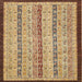 Square Machine Washable Abstract Sienna Brown Rug, wshabs3043