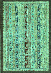 Abstract Turquoise Modern Rug, abs3043turq