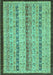 Abstract Turquoise Modern Rug, abs3043turq