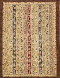 Machine Washable Abstract Sienna Brown Rug, wshabs3043