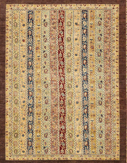 Machine Washable Abstract Sienna Brown Rug, wshabs3043