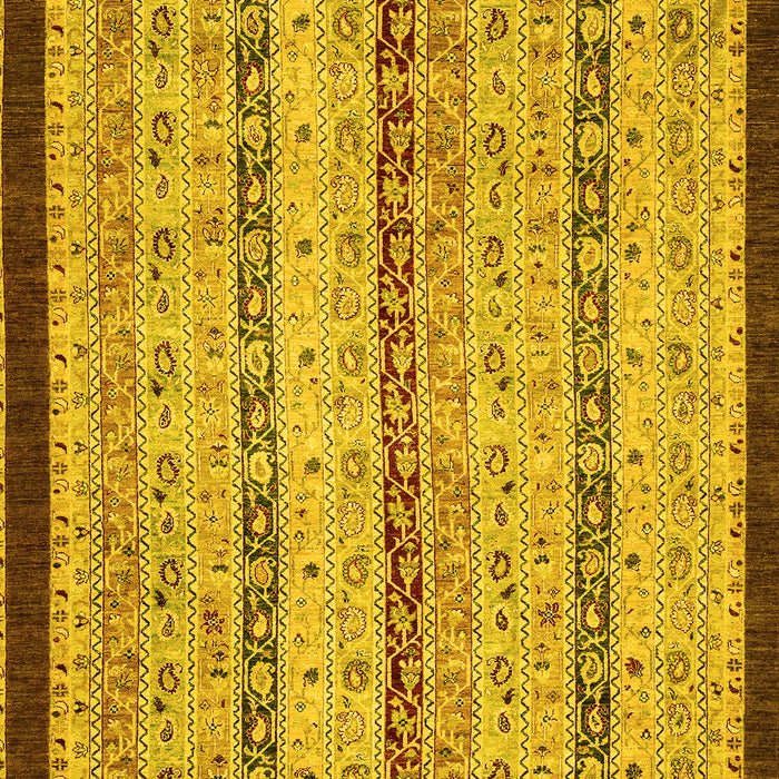 Machine Washable Abstract Yellow Modern Rug, wshabs3043yw