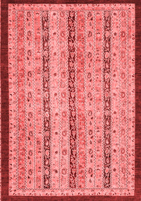 Abstract Red Modern Rug, abs3043red