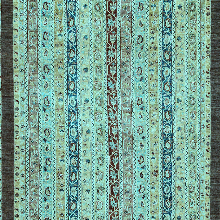 Abstract Light Blue Modern Rug, abs3043lblu