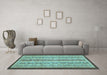 Machine Washable Abstract Light Blue Modern Rug in a Living Room, wshabs3043lblu