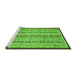 Sideview of Machine Washable Abstract Green Modern Area Rugs, wshabs3043grn