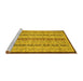 Sideview of Machine Washable Abstract Yellow Modern Rug, wshabs3043yw